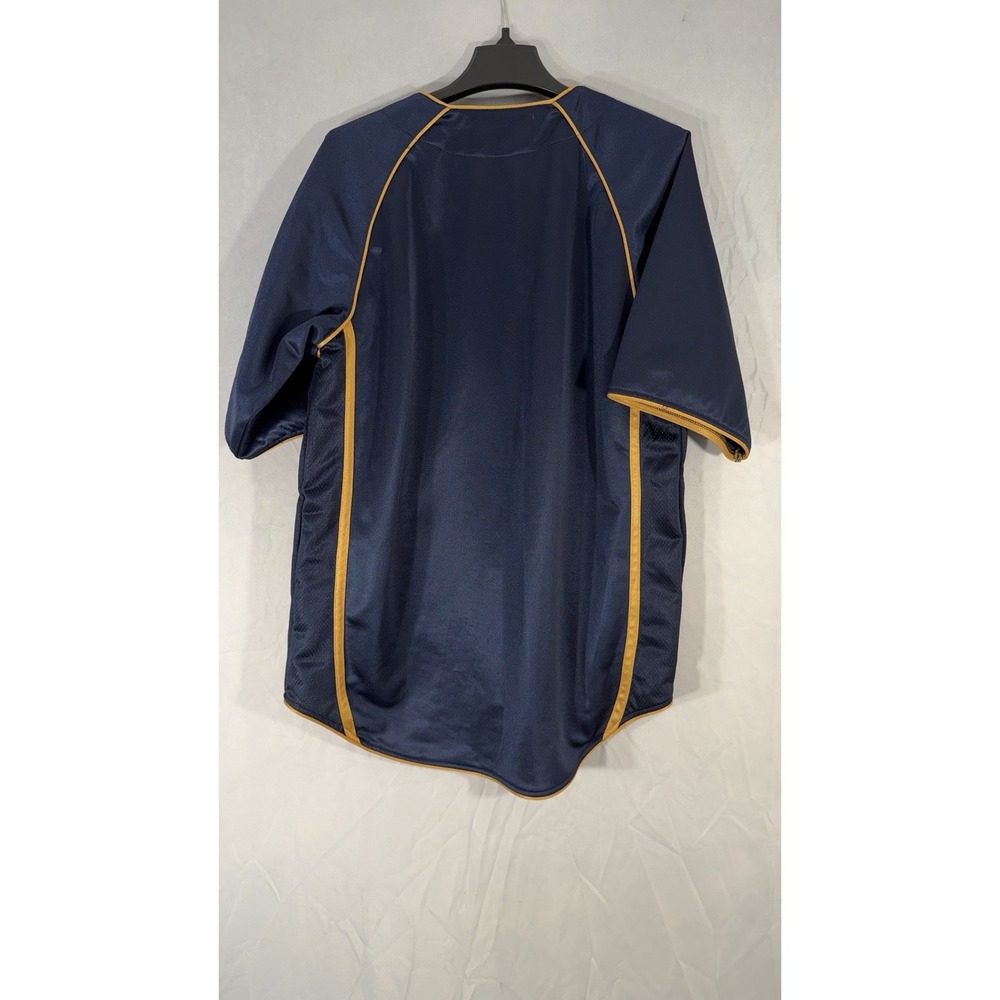 Vintage MILWAUKEE BREWERS Baseball Jersey Men's L Blue/gold True Fan Team - Picture 2 of 11